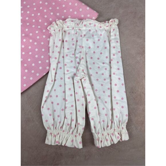 Vintage 90s Girls Pink Polkadot Outfit Set 12 Months - Picture 4 of 6